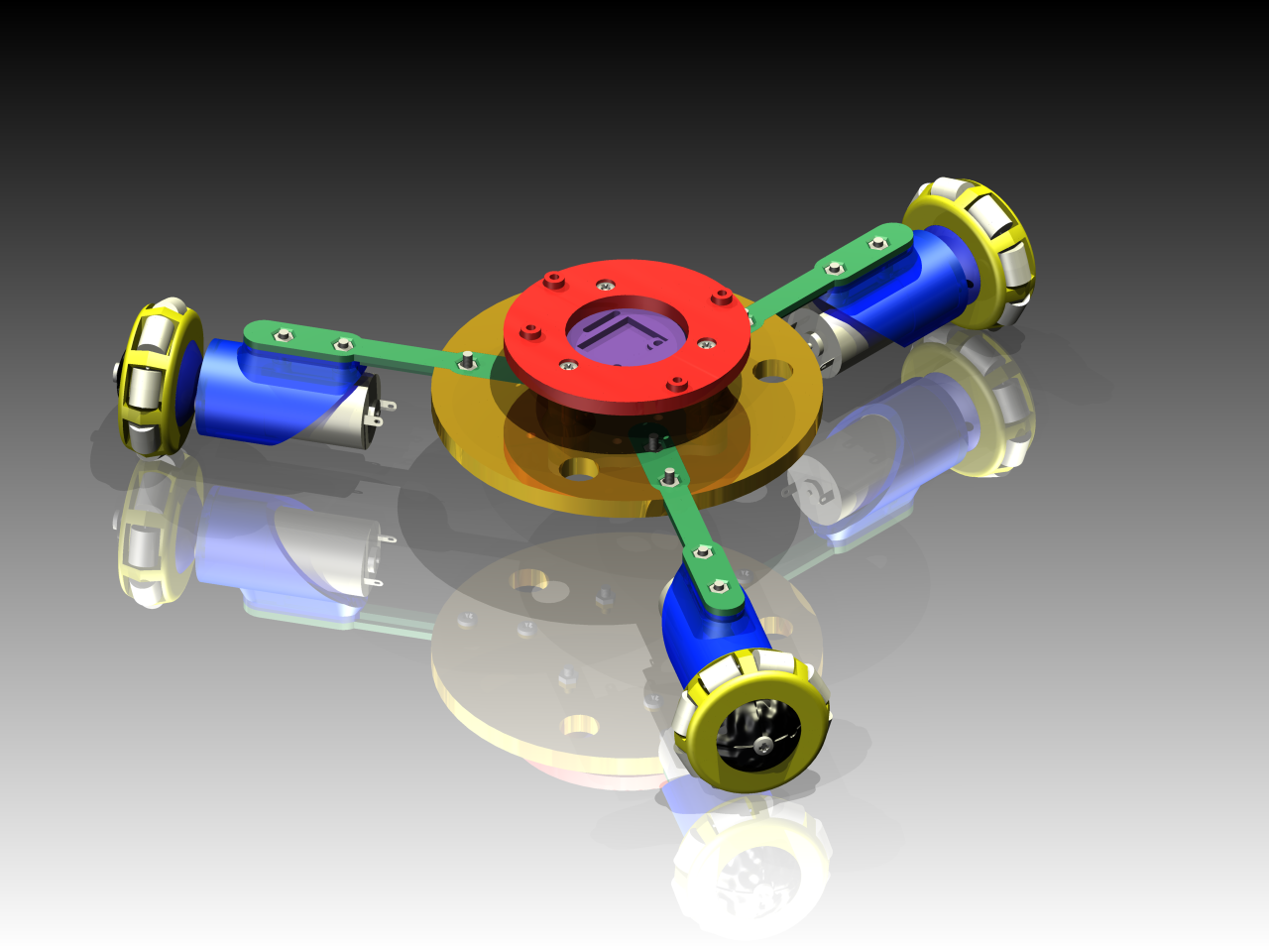 3Pod全向轮3D打印小车